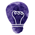 Lightbulb image as icon for mental health